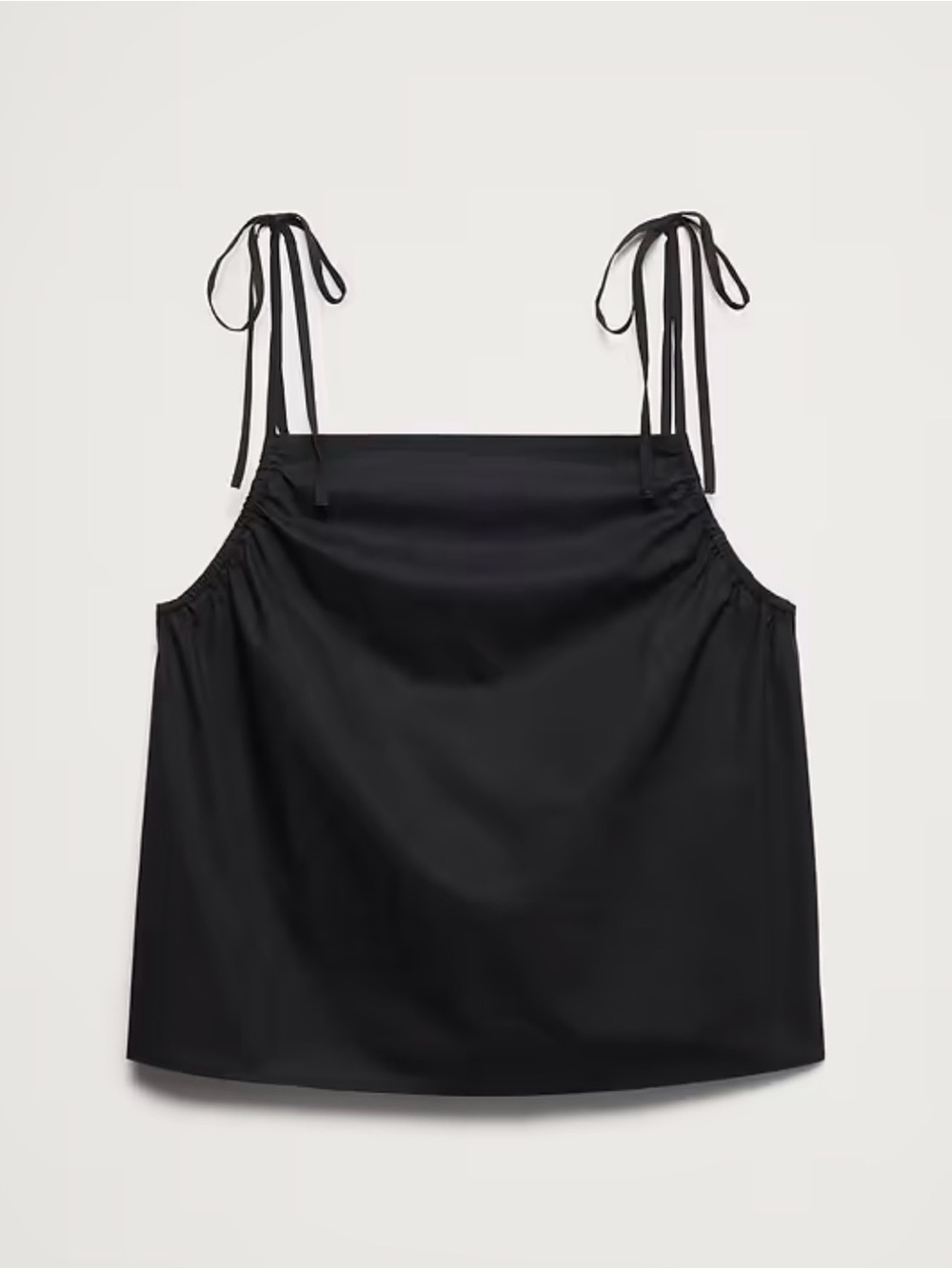 NWT Banana Republic Black Cotton Poplin Tie-Strap Tank